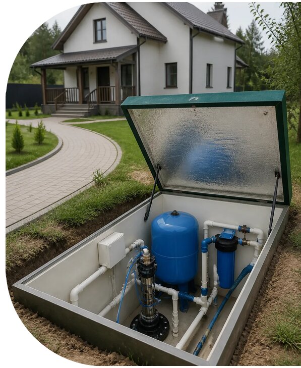 Автономное водоснабжение дома в Канске от 163935 р. | АПаруса-Кнс